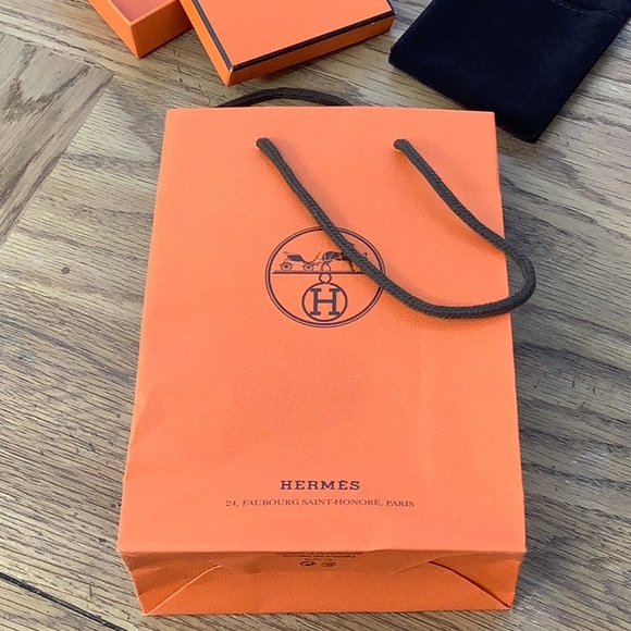 Hermès Vibrant Orange Bag, box with Sleek Brown Pouch - Picture 5 of 6